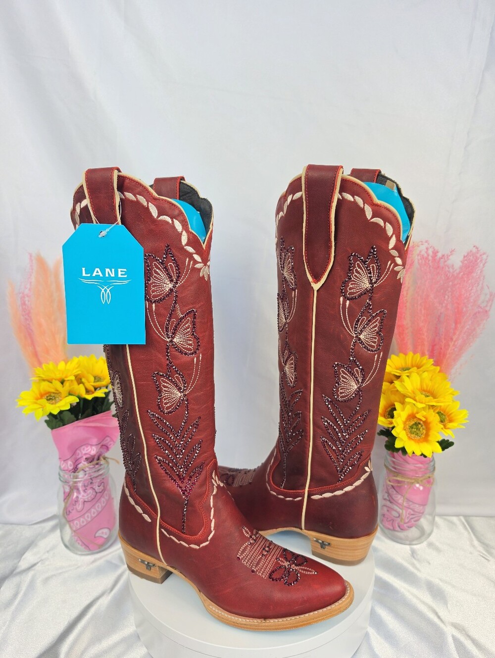 Lane Sweet Memories Cowgirl Boots with SWAROVSKI Crystals 7.5